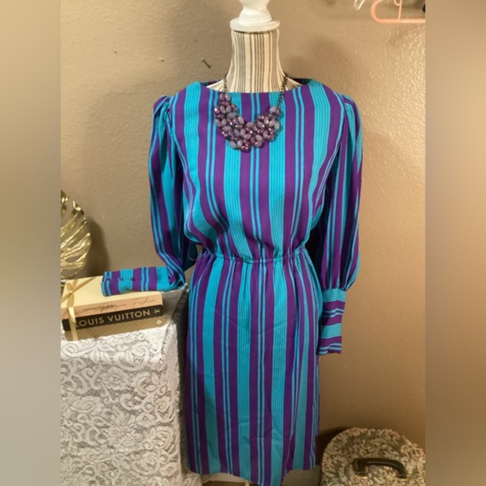 HAL FERMAN VINTAGE STRIPE DRESS